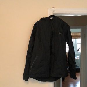Columbia black rain jacket
